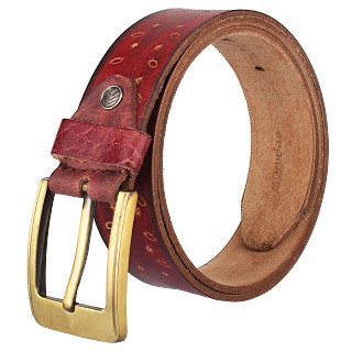 Mens Genuine Leather with golden Pin buckle Belts- Maroon